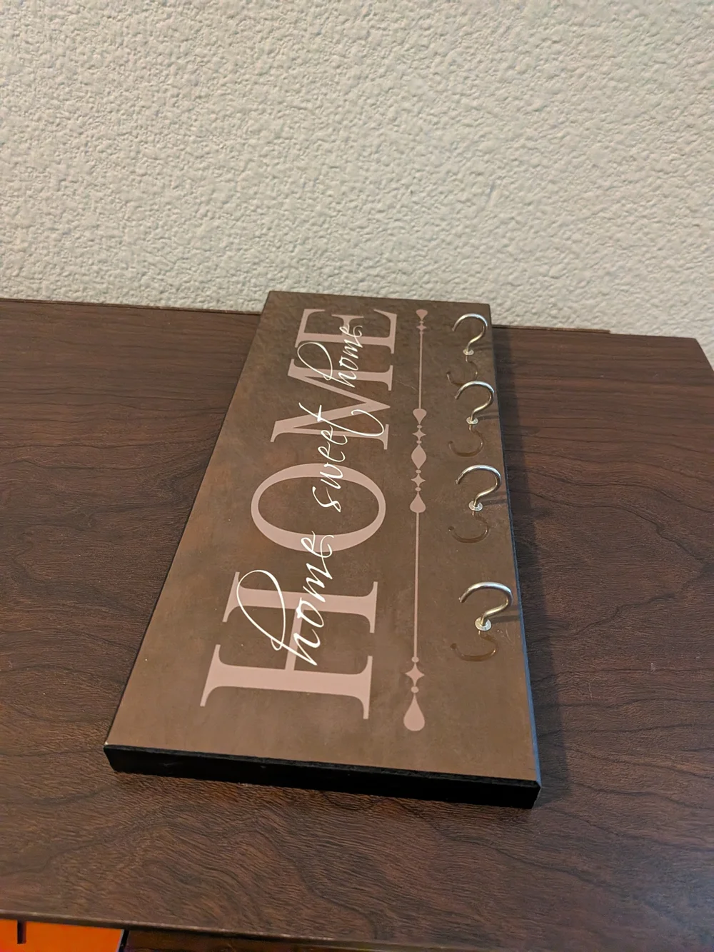 Home Sweet Home Wall Hook in Brown